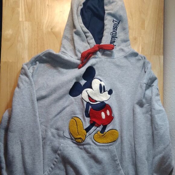 Disneyland Mickey Mouse Chenille Embroidered Hoodie Sweatshirt - Picture 2 of 9